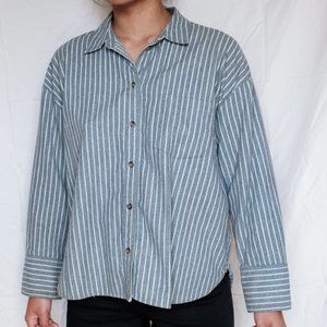 madewell grey striped flannel